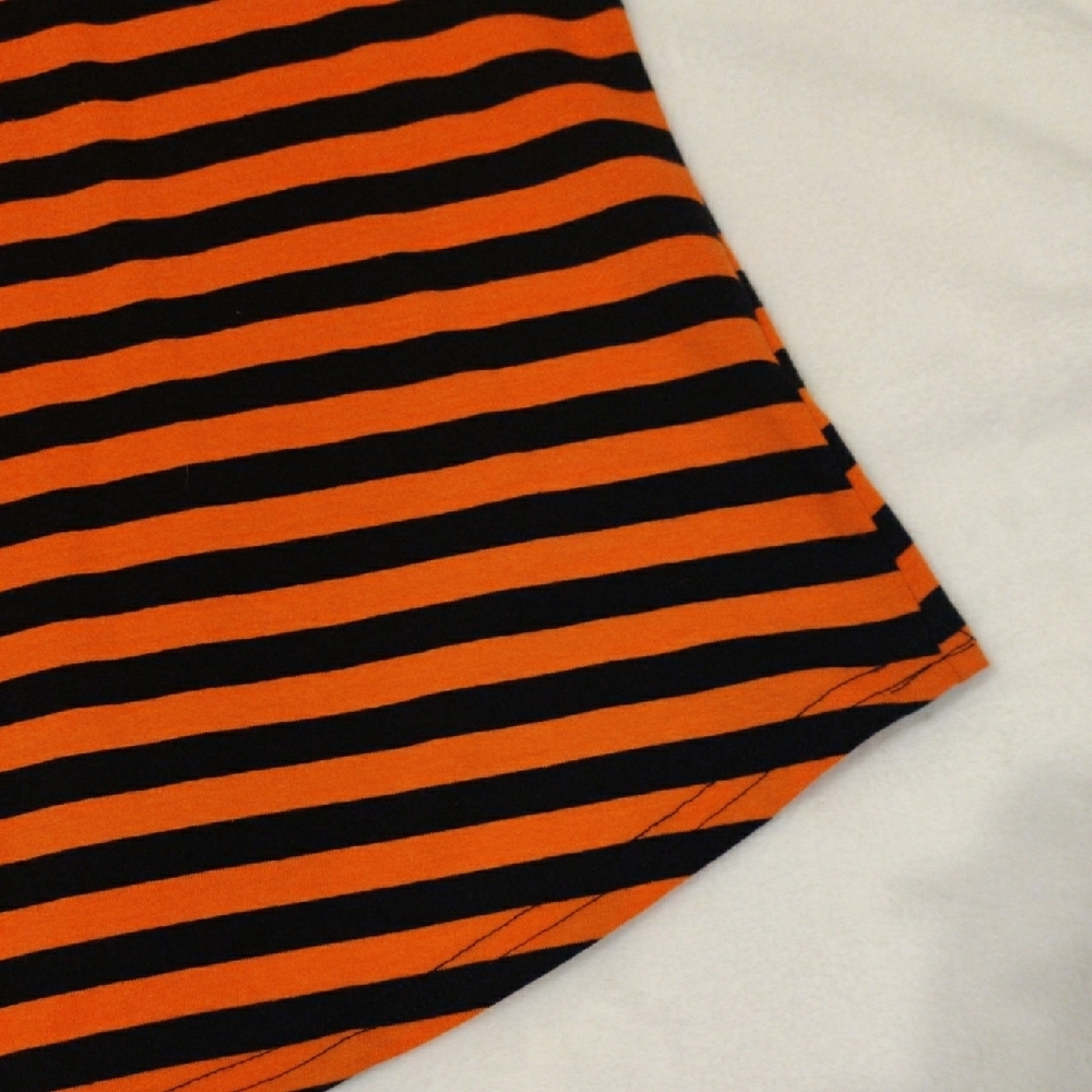Unique Vintage Orange and Black Striped Tee - Picture 10 of 12